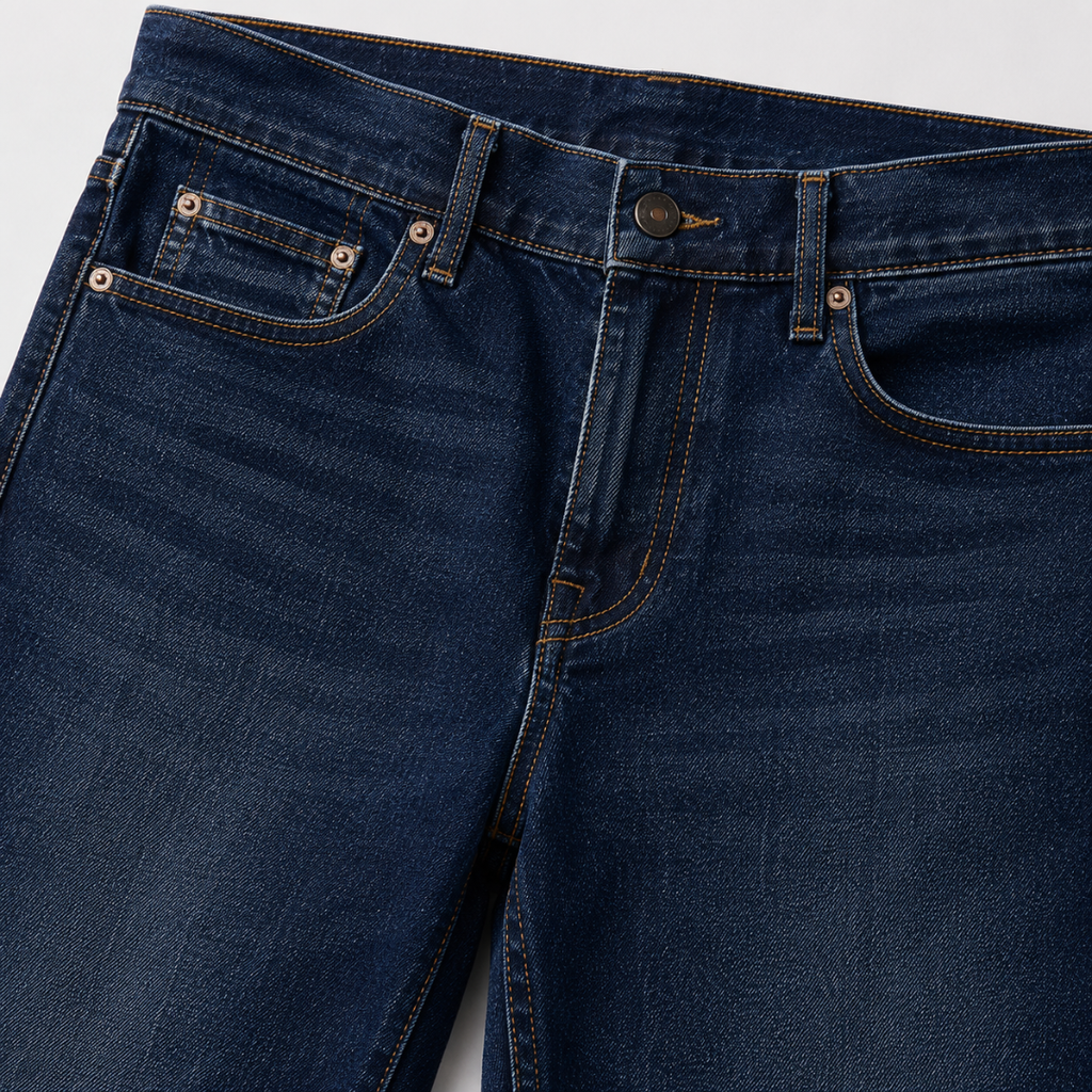 Premium Stretch Denim Jeans – Dark Indigo | Vantteico