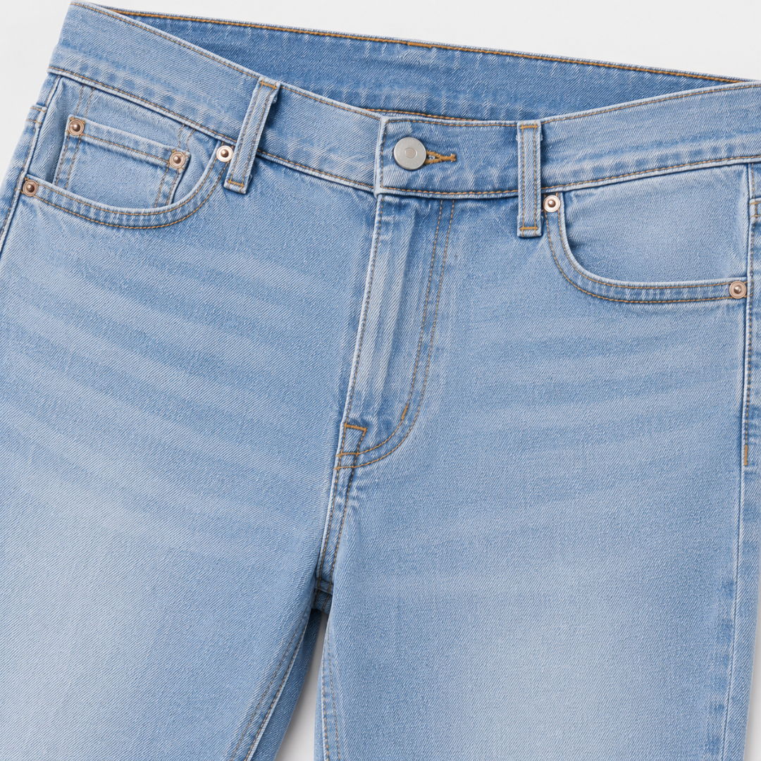 Premium Stretch Denim Jeans – Light Blue | Vantteico