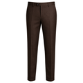 Tailored Wool Blend Trousers – Chocolate Brown | Vantteico