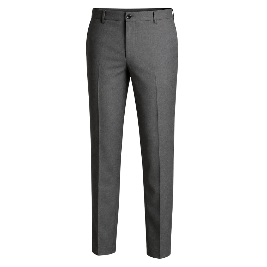 Tailored Wool Blend Trousers – Charcoal Grey | Vantteico