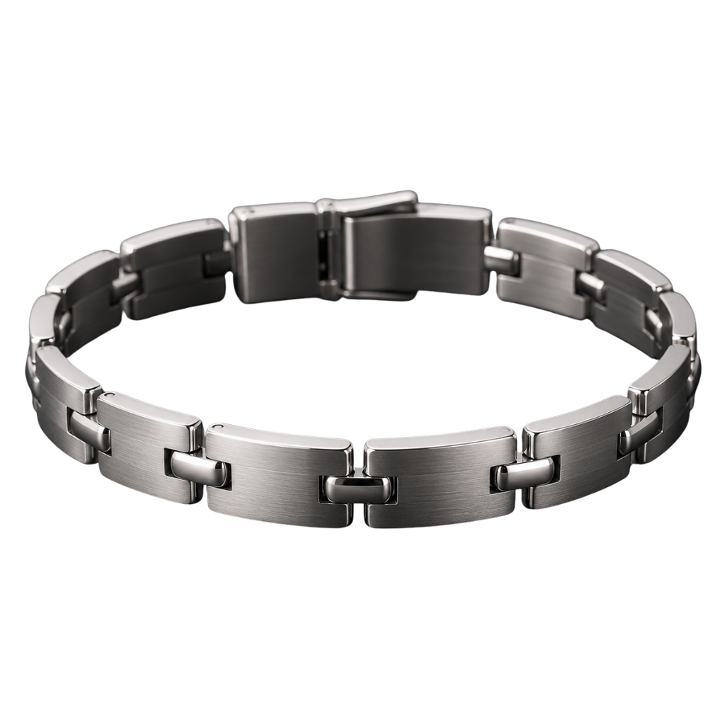 Premium Stainless Steel Link Bracelet – Silver | Vantteico