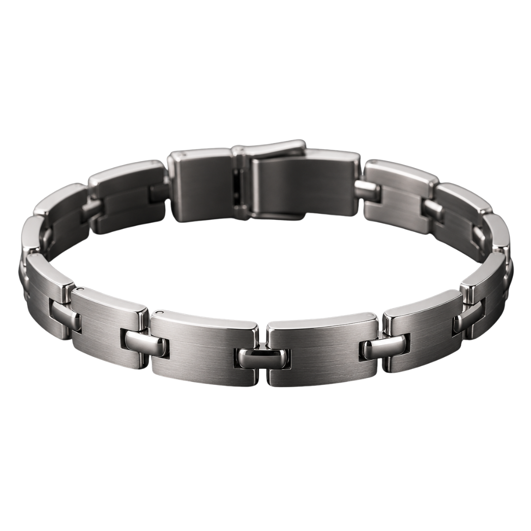 Premium Stainless Steel Link Bracelet – Silver | Vantteico