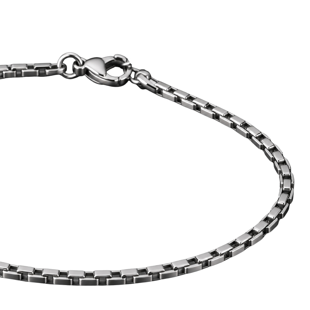 Slim Stainless Steel Chain Bracelet – Silver | Vantteico