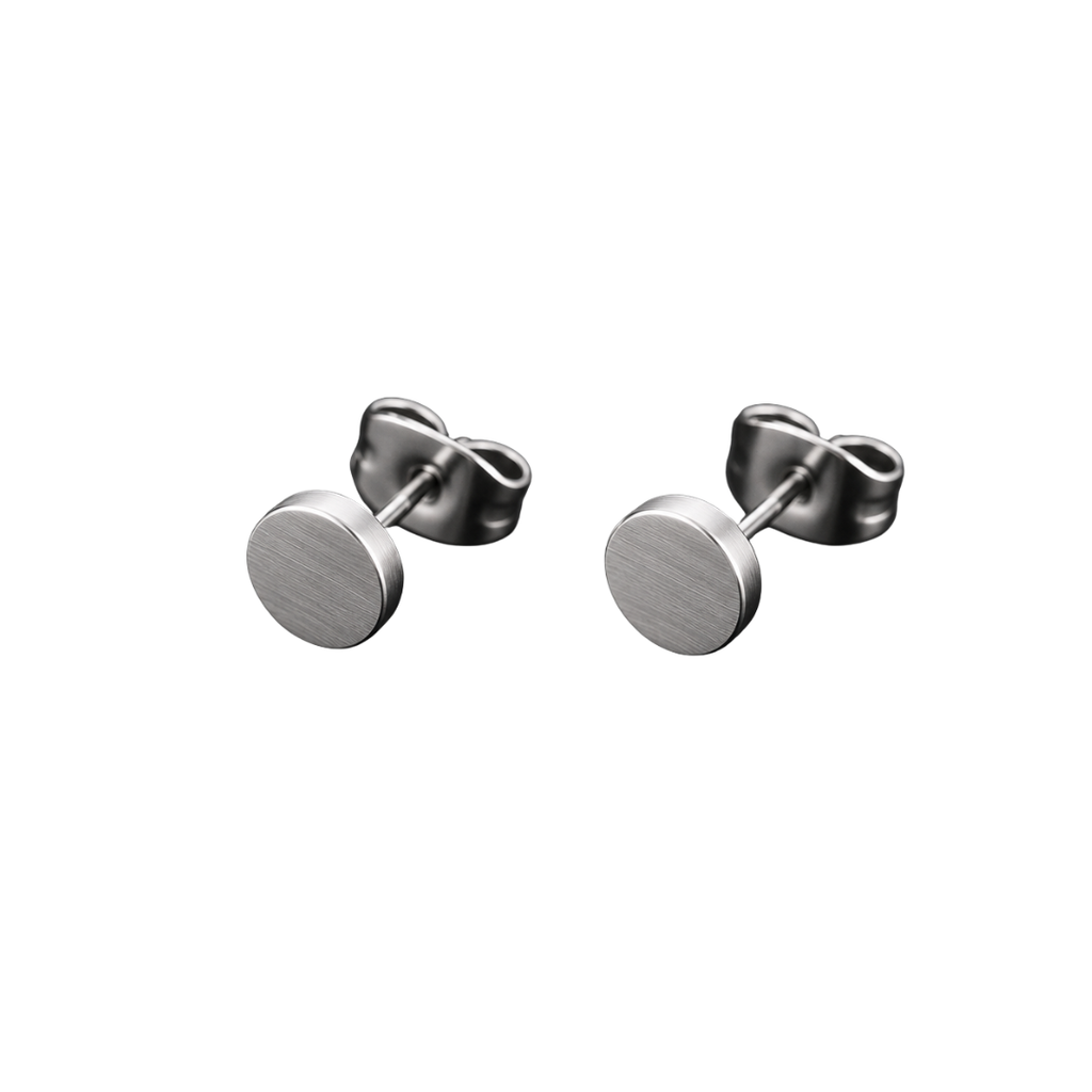Minimalist Stainless Steel Stud Earrings – Silver | Vantteico