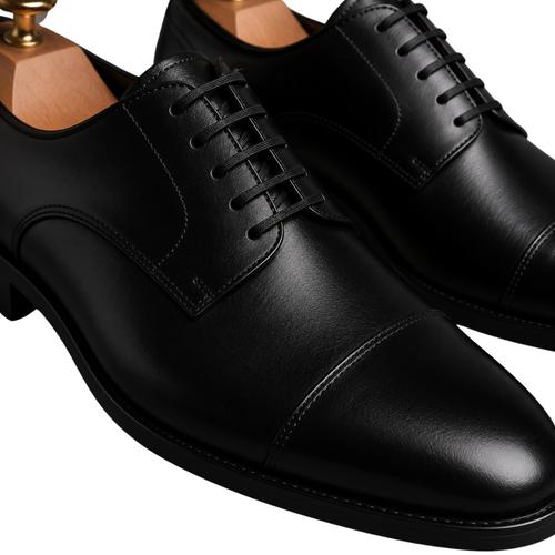 Classic Leather Oxford Shoes – Black | Vantteico
