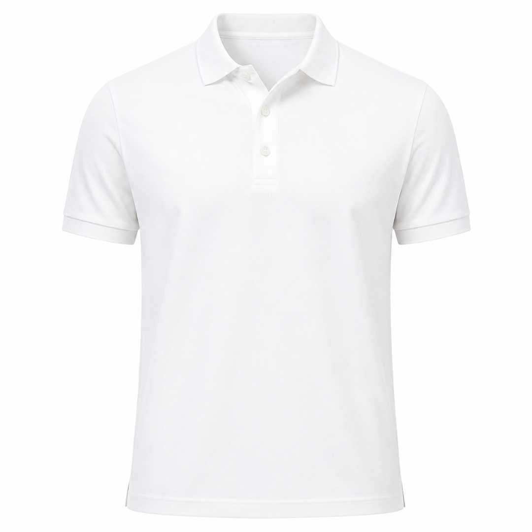 Premium Piqué Cotton Polo Shirt – White | Vantteico