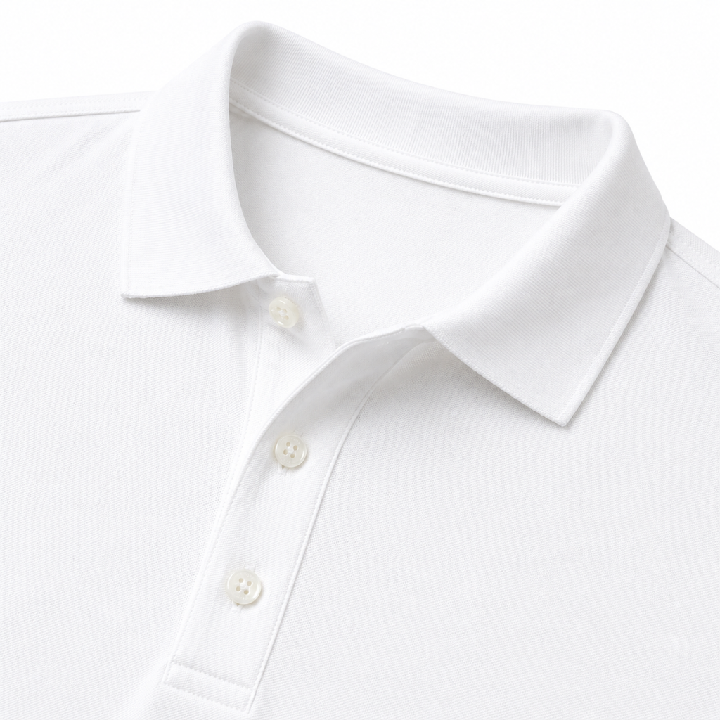Premium Piqué Cotton Polo Shirt – White | Vantteico