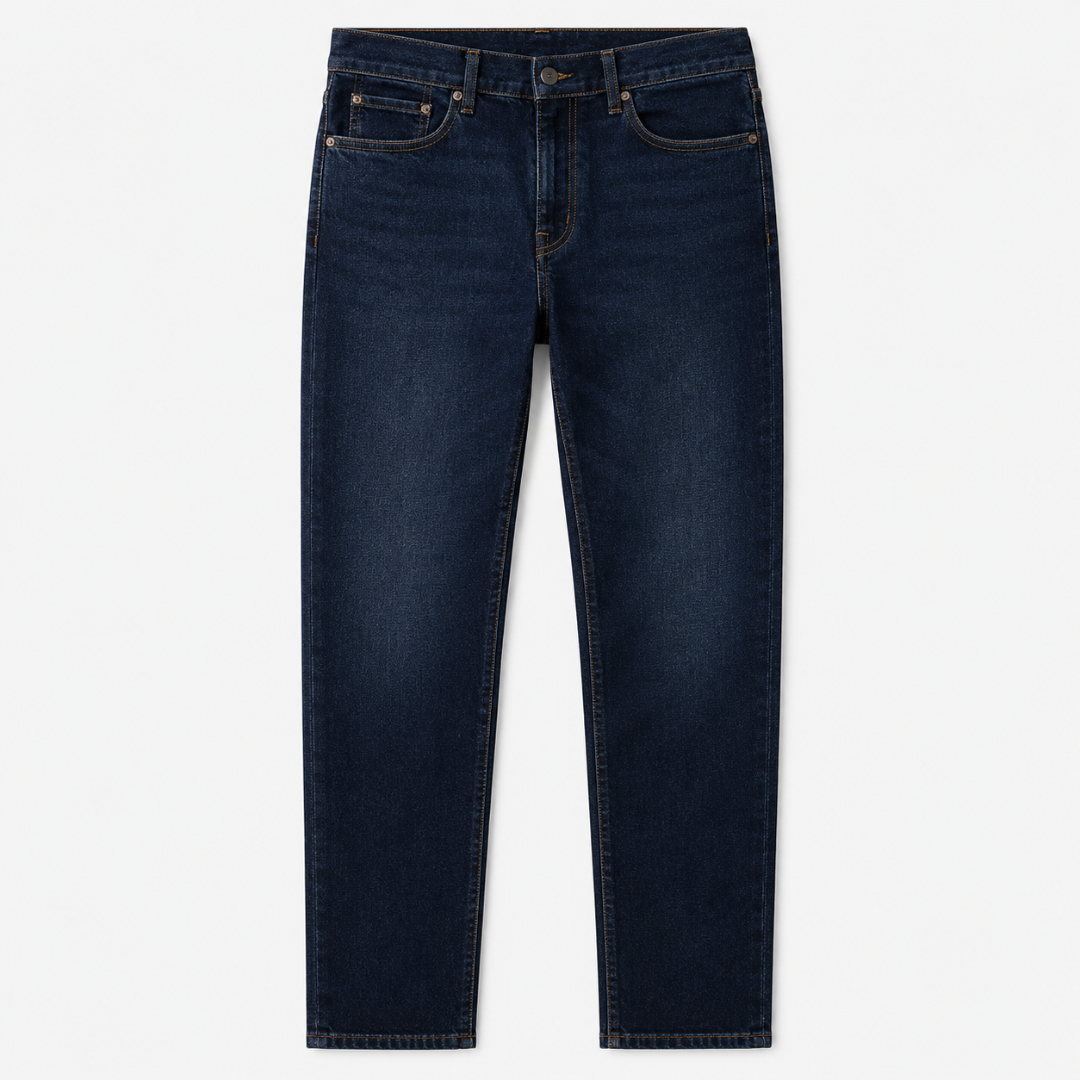Premium Stretch Denim Jeans – Dark Indigo | Vantteico